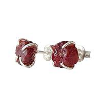 Algopix Similar Product 5 - Designs by Nature Gems Red Ruby Huggie