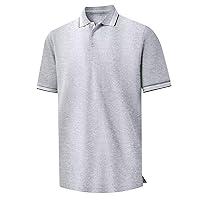 Algopix Similar Product 6 - Fashion Tipped Polo Shirt for Men