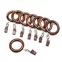 Algopix Similar Product 4 - 12 Pieces Curtain Rings with Clips