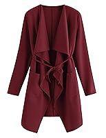 Algopix Similar Product 15 - Romwe Womens Waterfall Collar Long