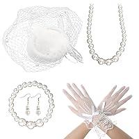 Algopix Similar Product 2 - Heliltd 5Pcs Lace Fascinators for Women