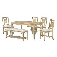Algopix Similar Product 19 - SONGG 6Piece Retro Dining Set with 4