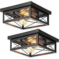 Algopix Similar Product 8 - Kondras 2Light Industrial Square Flush