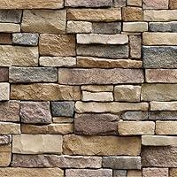 Algopix Similar Product 4 - Vimoon Stone Wallpaper PVC 3D Effect