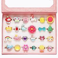 Algopix Similar Product 7 - PinkSheep Little Girl Jewel Rings in