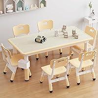 Algopix Similar Product 5 - Kids Table and 6 Chairs Set Height