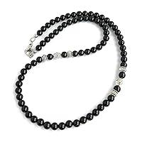 Algopix Similar Product 15 - Mens Black Onyx Necklace Made with 6mm