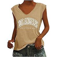 Algopix Similar Product 19 - Womens Loose Fit Tank Tops Letter
