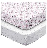 Algopix Similar Product 14 - Playard Sheets 2 Pack Owl  Heart