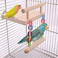 Algopix Similar Product 18 - Bird Perches Wood Parrot Toys with
