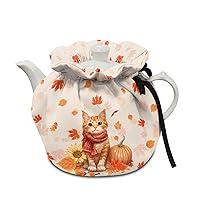 Algopix Similar Product 1 - Kathyboom Fall Pumpkin Maple Leaf Cat