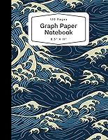 Algopix Similar Product 20 - Ukiyoe Waves Graph Paper Notebook for