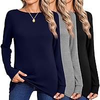 Algopix Similar Product 13 - Huukeay 3 Pack Womens Long Sleeve