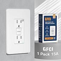 Algopix Similar Product 20 - Amico GFCI Outlet 15 Amp with Wall