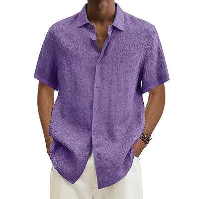 Best Deal for Button Down Shirts Casual Cotton Linen Short Sleeve