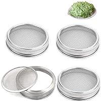Algopix Similar Product 3 - Set of 4 Stainless Steel Sprouting Jar