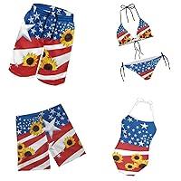 Algopix Similar Product 20 - POLERO Patriotic Swimsuits for Family