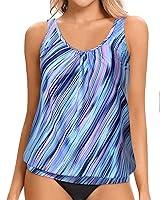 Algopix Similar Product 6 - Yonique Womens Blouson Tankini Top No