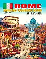 Algopix Similar Product 14 - Rome Italy Travel Coloring Book for