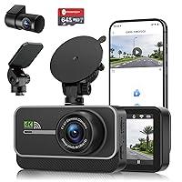 Algopix Similar Product 20 - Dash Cam Front and Rear4K1080P WiFi