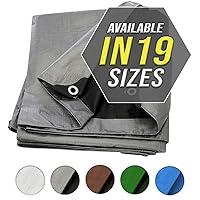 Algopix Similar Product 14 - Tarp Cover SilverBlack Heavy Duty