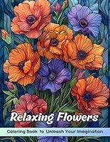 Algopix Similar Product 8 - Relaxing Flowers Coloring Book