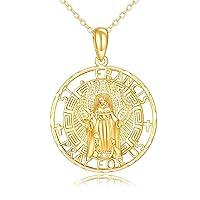 Algopix Similar Product 15 - KECHO 14K Solid Gold St Francis