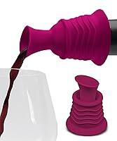 Algopix Similar Product 17 - Wine Stopper and Pourer  Silicone Wine