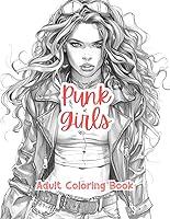 Algopix Similar Product 17 - Punk Girls Adult Coloring Book