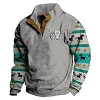 Algopix Similar Product 7 - Aztec Cowboy Mens Hoodie Pullover