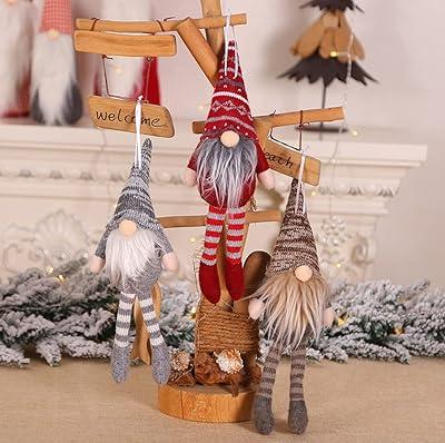 Best Deal for Set of 3 Christmas Gnomes with Knitted Hat, Handmade