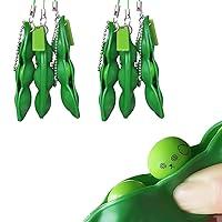 Algopix Similar Product 4 - Acerich 3 Pack Edamame Keychain Fidget