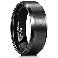 Algopix Similar Product 3 - King Will 8mm Mens Black Wedding Ring