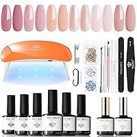 Algopix Similar Product 1 - Gel Nail Polish Kit Pink Purple Popular