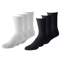 Algopix Similar Product 4 - Mechaly Men's Crew 6 Pack Sock (Mix)
