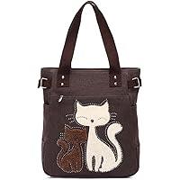 Algopix Similar Product 14 - KAUKKO Women Canvas Handbag Shoulder
