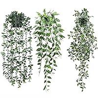 Algopix Similar Product 9 - TOTOGA Artificial Hanging Plants 3 Pack