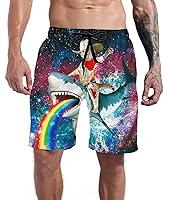 Algopix Similar Product 17 - Goodstoworld Mens Shark Cat Swim Trunks