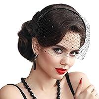 Algopix Similar Product 6 - GEEHUA Black Veil Headband Mesh Black