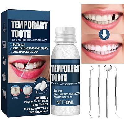 Teeth Repair Kit, Temporary Teeth replacement kit, Moldable False Teeth,  Thermal Fitting Beads for Snap On Instant and Confident Smile, with Mouth