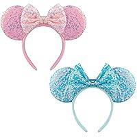 Algopix Similar Product 20 - AQOKKA 2 Pcs Sequin Mouse Ears