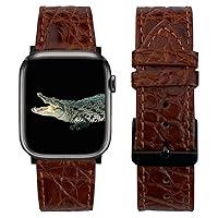 Algopix Similar Product 14 - Brown Light Crocodile Leather Band