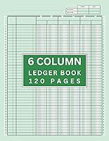 Algopix Similar Product 15 - 6 Column Ledger Book Accounting Ledger