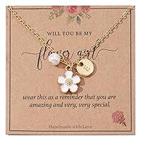 Algopix Similar Product 5 - Flower Girl Proposal Necklace Flower