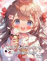 Algopix Similar Product 17 - Chibi Anime Girls Coloring Book Relax