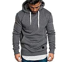 Algopix Similar Product 11 - Pullover Hoodies for Men Solid Long