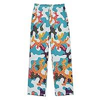 Algopix Similar Product 8 - Aflyko Lounge Pants Camouflage Blue Red