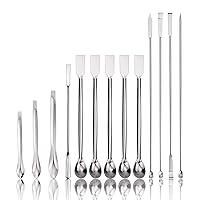 Algopix Similar Product 7 - 15Pcs Stainless Steel Lab Spatula Micro