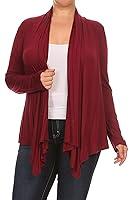 Algopix Similar Product 4 - Plus Size Solid Casual Long Sleeve