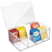 Algopix Similar Product 9 - mDesign Plastic Tea Bag Divided Storage